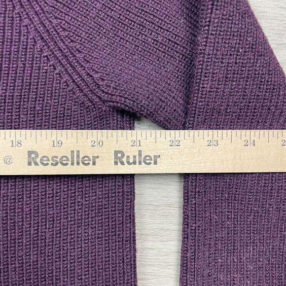Athleta Sweater Womens Small Purple Merino Wool V Neck Knit - Picture 10 of 12